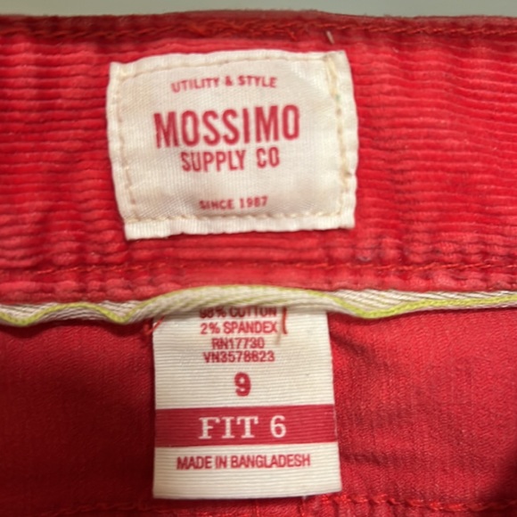 Red/orange corduroy pants size 9 Mossimo - Picture 2 of 4